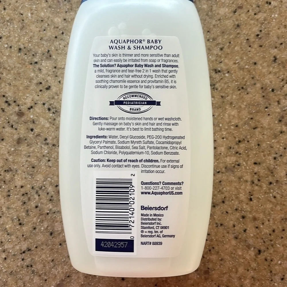 Brand New Aquaphor & WBM Baby Wash Shampoo Conditioning Natural Cleansing